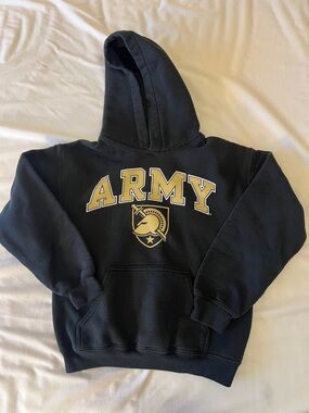 Kids Army West Point Hooded Sweatshirt in Black and Gold